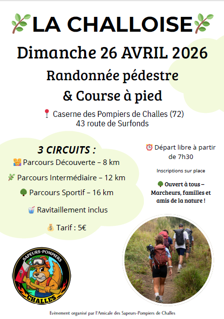  LA CHALLOISE revient le dimanche 26 avril 2026 !