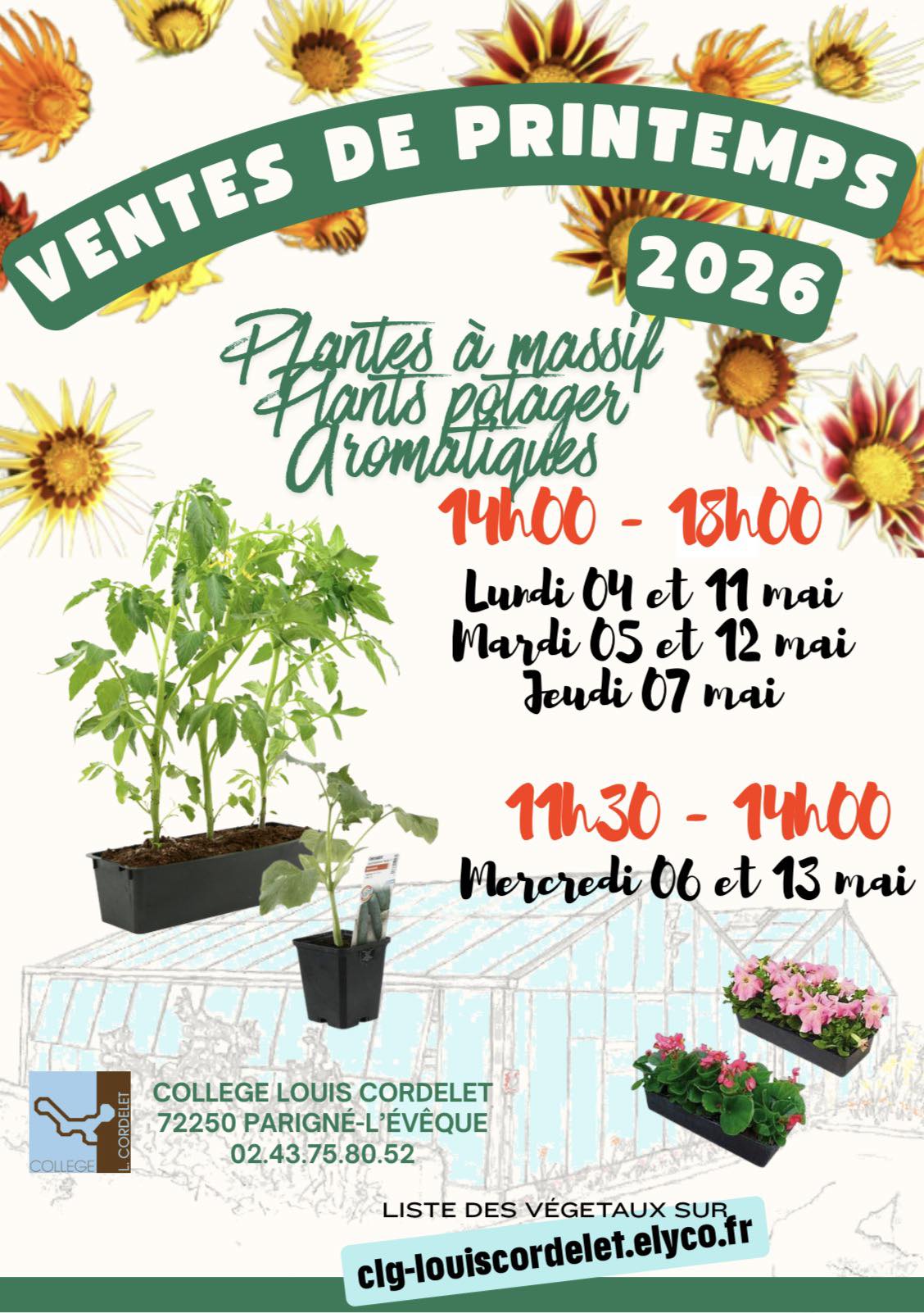 vente fleurs 2026