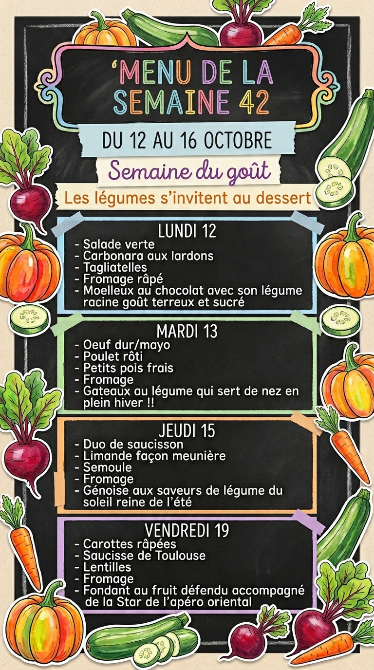 semaine 42 du 12 au 16 octobre 2026 semaine du goût